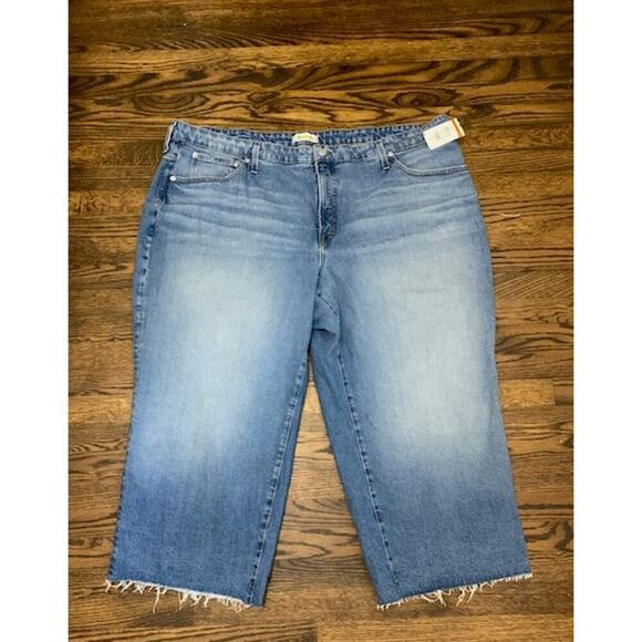 NWT Madewell The Plus Curvy Perfect Vintage Wide-Leg Cropped Jean Size 28W - Picture 3 of 7